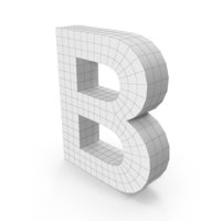 Wireframe Letter B PNG & PSD Images