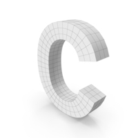 Wireframe Letter C PNG & PSD Images