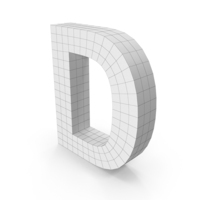 Wireframe Letter D PNG & PSD Images