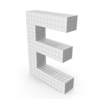 Wireframe Letter E PNG & PSD Images