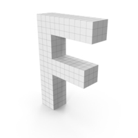 Wireframe Letter F PNG & PSD Images