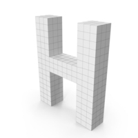 Wireframe Letter H PNG & PSD Images