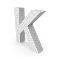 Wireframe Letter K PNG & PSD Images
