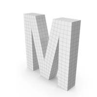 Wireframe Letter M PNG & PSD Images
