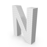Wireframe Letter N PNG & PSD Images