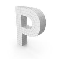 Wireframe Letter P PNG & PSD Images