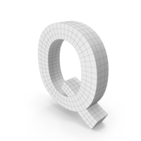 Wireframe Letter Q PNG & PSD Images