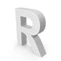 Wireframe Letter R PNG & PSD Images