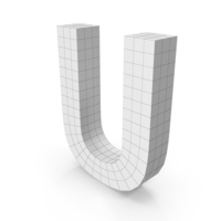 Wireframe Letter U PNG & PSD Images