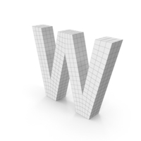 Wireframe Letter W PNG & PSD Images