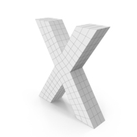 Wireframe Letter X PNG & PSD Images