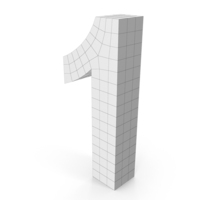 Wireframe Number 1 PNG & PSD Images