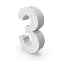 Wireframe Number 3 PNG & PSD Images