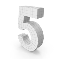 Wireframe Number 5 PNG & PSD Images