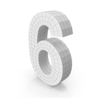 Wireframe Number 6 PNG & PSD Images