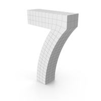 Wireframe Number 7 PNG & PSD Images