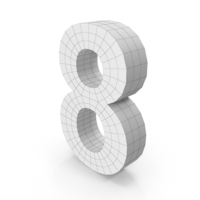 Wireframe Number 8 PNG & PSD Images