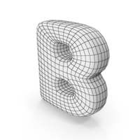 Wireframe Letter B PNG & PSD Images