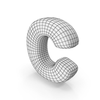 Wireframe Letter C PNG & PSD Images