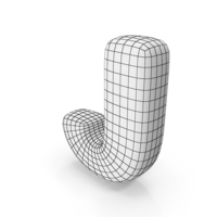 Wireframe Letter J PNG & PSD Images