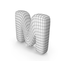 Wireframe Letter M PNG & PSD Images