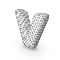 Wireframe letter V PNG & PSD Images