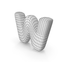 Wireframe Letter W PNG & PSD Images