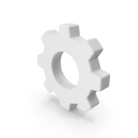 White Gear Icon PNG & PSD Images