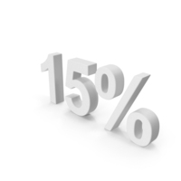 White Percent 15 PNG & PSD Images