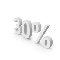 White Percent 30 PNG & PSD Images