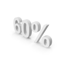 White Percent 60 PNG & PSD Images
