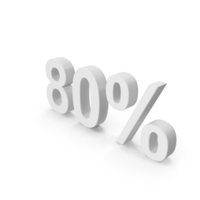 White Percent 80 PNG & PSD Images