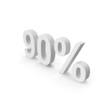 White Percent 90 PNG & PSD Images