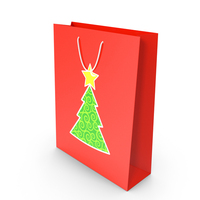 Paper Bag With Christmas Tree PNG & PSD Images
