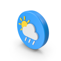 Weather Icon Cloudy with Rain PNG & PSD Images