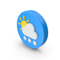 Weather Icon Cloudy With Snow PNG & PSD Images