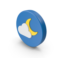 Cloudy Night Weather Icon PNG & PSD Images