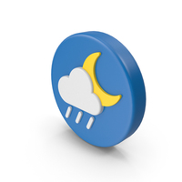 Rainy Night Weather Icon PNG & PSD Images