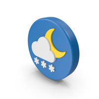 Snowfall Night Weather Icon PNG & PSD Images