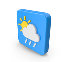 Weather Icon Cloudy with Rain PNG & PSD Images