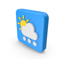 Weather Icon Cloudy with Snow PNG & PSD Images