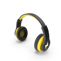 Headphones Yellow Open PNG & PSD Images