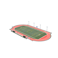 Athletic Running Track Stadium With Tribunes PNG & PSD Images