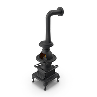 Potbelly Stove New With Fire PNG & PSD Images