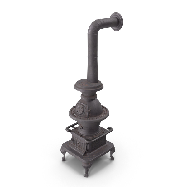 Vintage Potbelly Wood Stove Old PNG & PSD Images