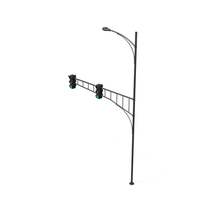 Green Traffic Light And Street Light Pole PNG & PSD Images