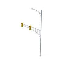 Green Traffic Light And Street Light Pole PNG & PSD Images