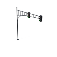 Traffic Light Pole Green Lights On PNG & PSD Images