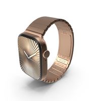 Apple Smartwatch 10 Gold Titanium Display On PNG & PSD Images