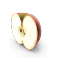 Half Sliced Red Apple PNG & PSD Images
